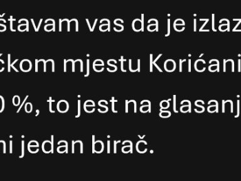 U Korićanima niko nije glasao ni do 15 sati