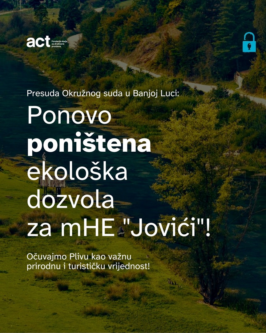 Poništena ekološka dozvola za mHE „Jovići“ na Plivi - slika 1