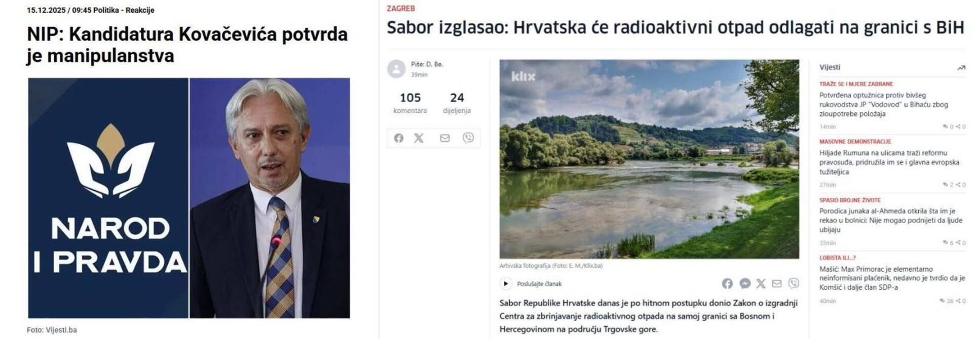 Dok NiP napada Kovačevića, Sabor nam instalira nuklearni otpad na granici - slika 1