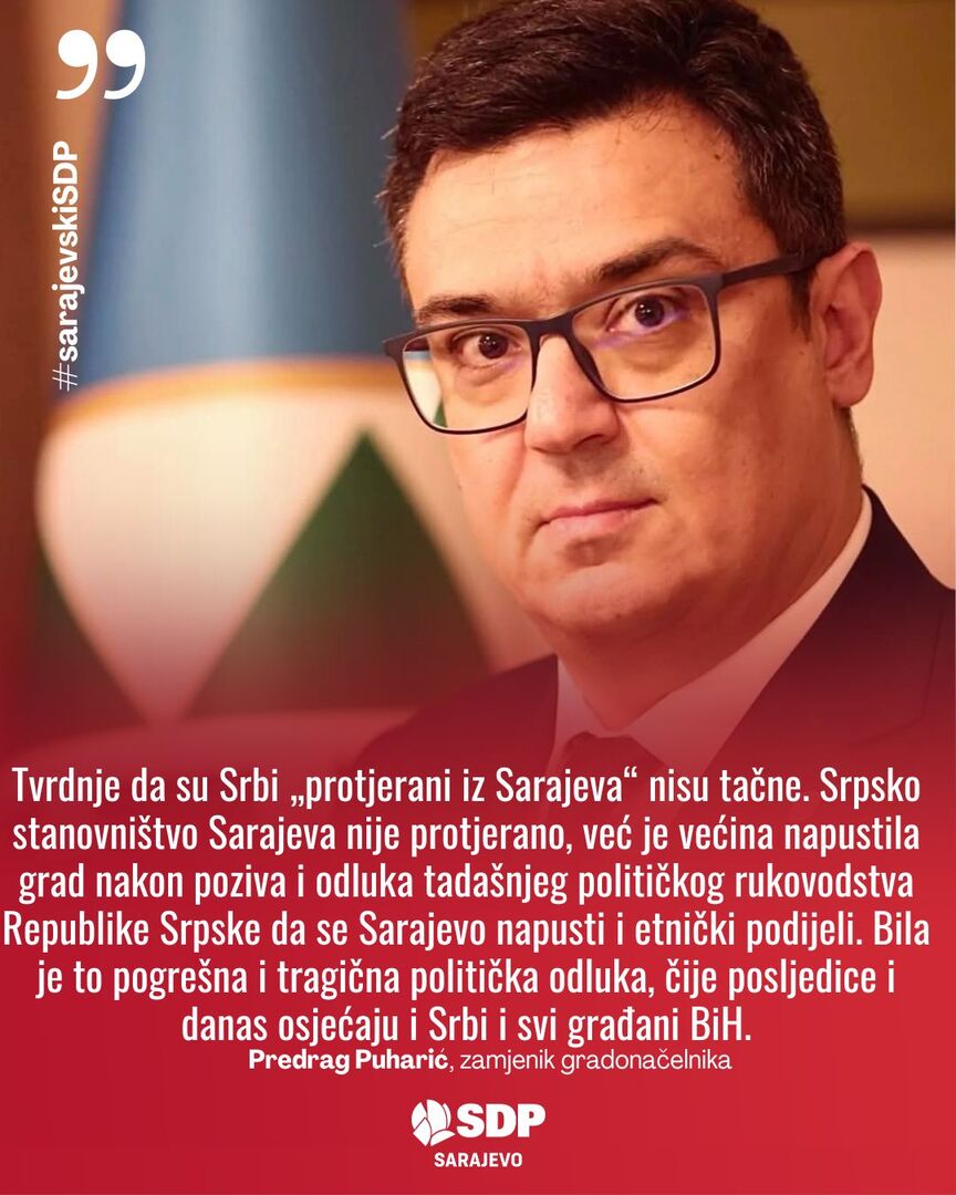 Puharić: Laž je da su Srbi protjerani iz Sarajeva - slika 1