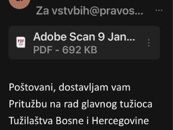 Išerić podnio prijavu protiv glavnog tužioca Kajganića