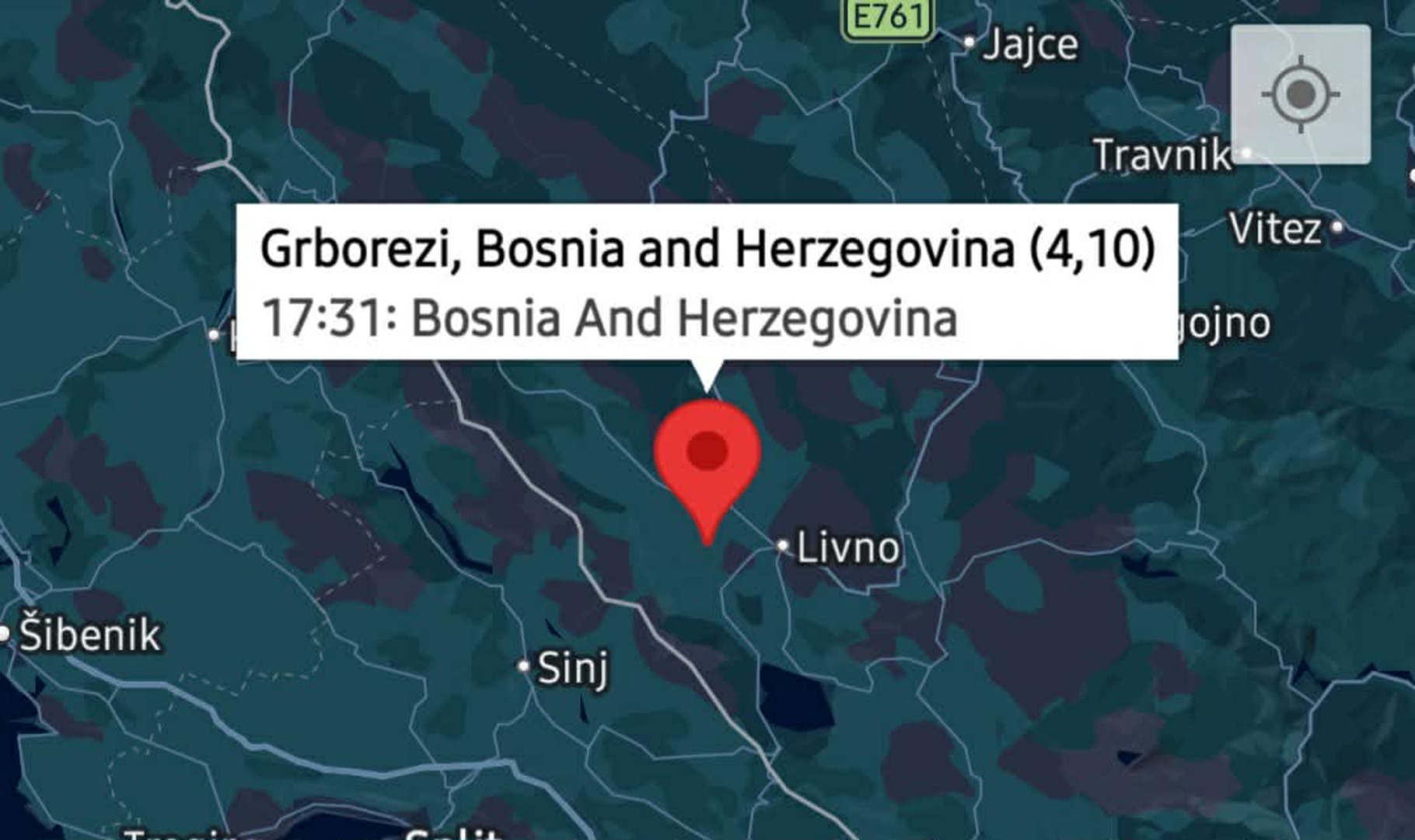 Zemljitres u blizini Livna - slika 1