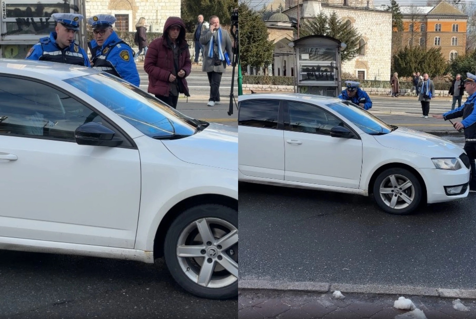 Uhapšen muškarac. Pokušao vozilom proći kroz masu demonstranata u Sarajevu - slika 1
