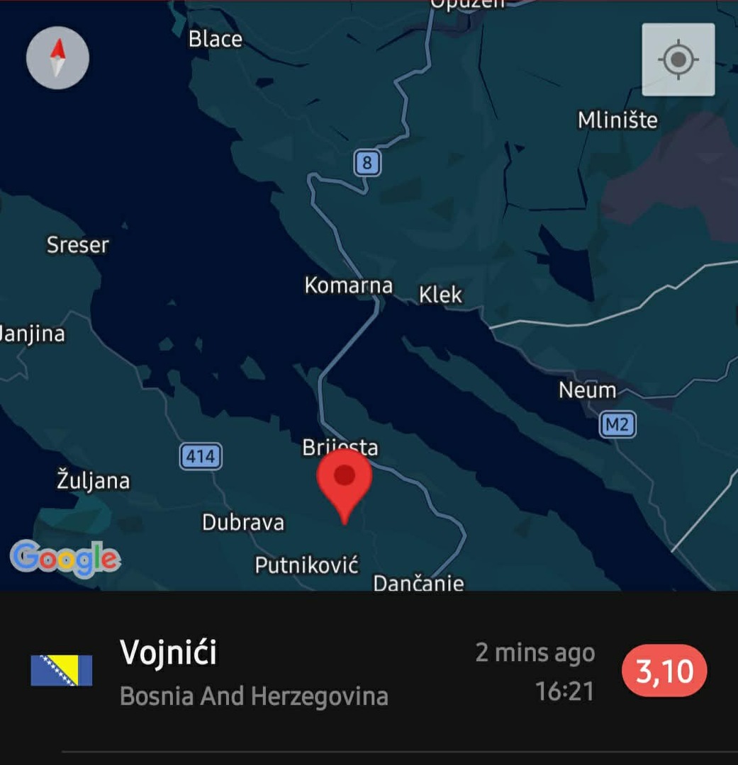 Zemljotres prepao Hercegovinu i Dalmaciju - slika 1