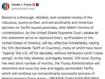 Trump objavio: Carine svima sada su veće za 15 posto!