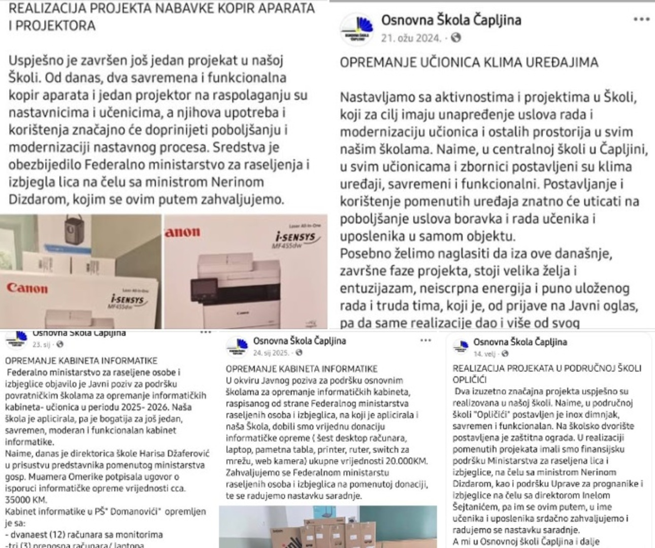 SDP Čapljina: Škola uzela donacije od ministra Dizdara, a onda ga isključila iz svečanosti - slika 1