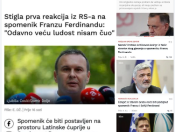 Efendić: Obnova spomenika žrtvama atentata historijska je i civilizacijska obaveza