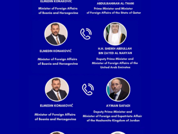 Konaković razgovarao s šefovima diplomatija niza arapskih država