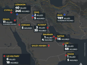 Iran pretrpio najveće gubitke: Koliko je ljudi stradalo u zemljama Bliskog istoka od početka rata