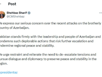 Premijer Pakistana: Nakon iranskog napada čvrsto smo uz Azerbejdžan