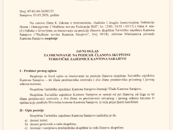 Ko nadzire Turističku zajednicu: Javni oglas obavijen velom tajne