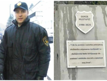 U Tuzli postavljen spomenik policajcu Samiru Mustafiću 