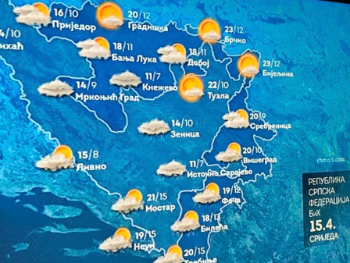 U vremenskoj prognozi RTRs-a i bez magle "nestalo" Sarajevo