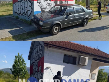 Uklonjen mural Slobodanu Praljku u Ortiješu